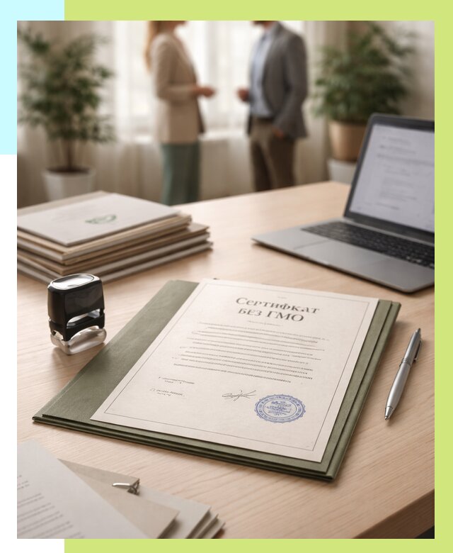 Сертификат без ГМО в Костроме от 7657 р. оформить срочно Алешин-Кст